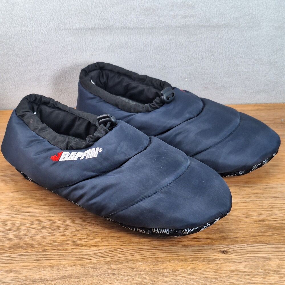 Baffin Cush Men's XXL Hybrid Insulated Slipper Boots Navy Blue Winter Puffer